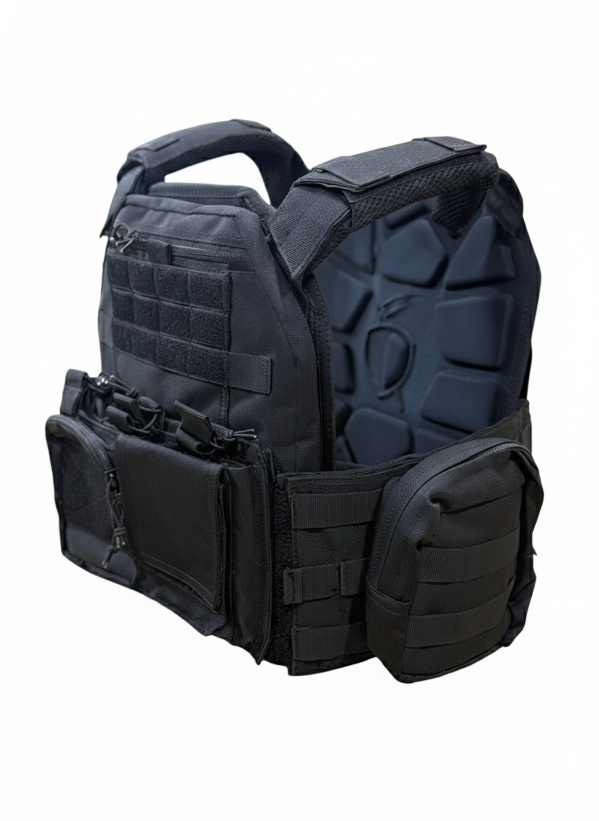 Full Assault Package Vest (FAPV) Gen5 Plate Carrier-Black-Advanced Padding