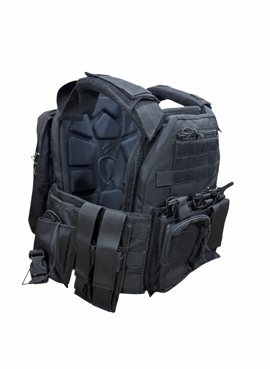 Full Assault Package Vest (FAPV) Gen5 Plate Carrier-Black-Advanced Padding