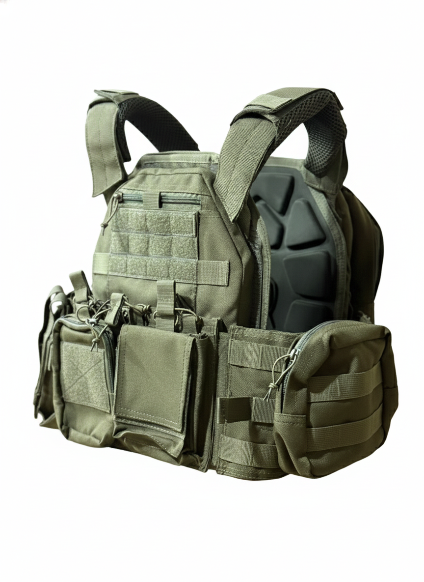 Full Assault Package Vest (FAPV) Gen5 Plate Carrier-Green-Advanced Padding