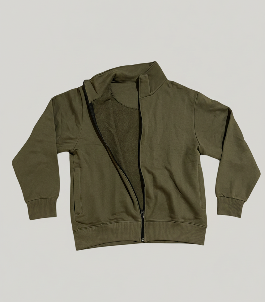 (20 Sets) Olive Green Track Suit in French Terry 300 Gsm Heavy Fabric