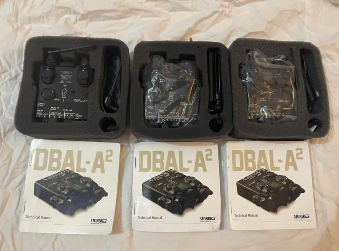 Steiner AN/PEQ 15A-Dbal A2-Black-High Power- Dual Beam Aiming Laser US Only