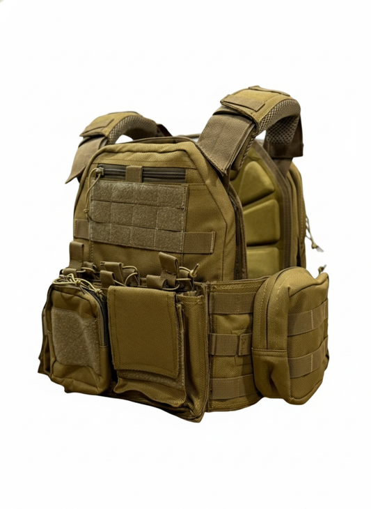 Full Assault Package Vest (FAPV) Gen5 Plate Carrier-Coyote-Advanced Padding