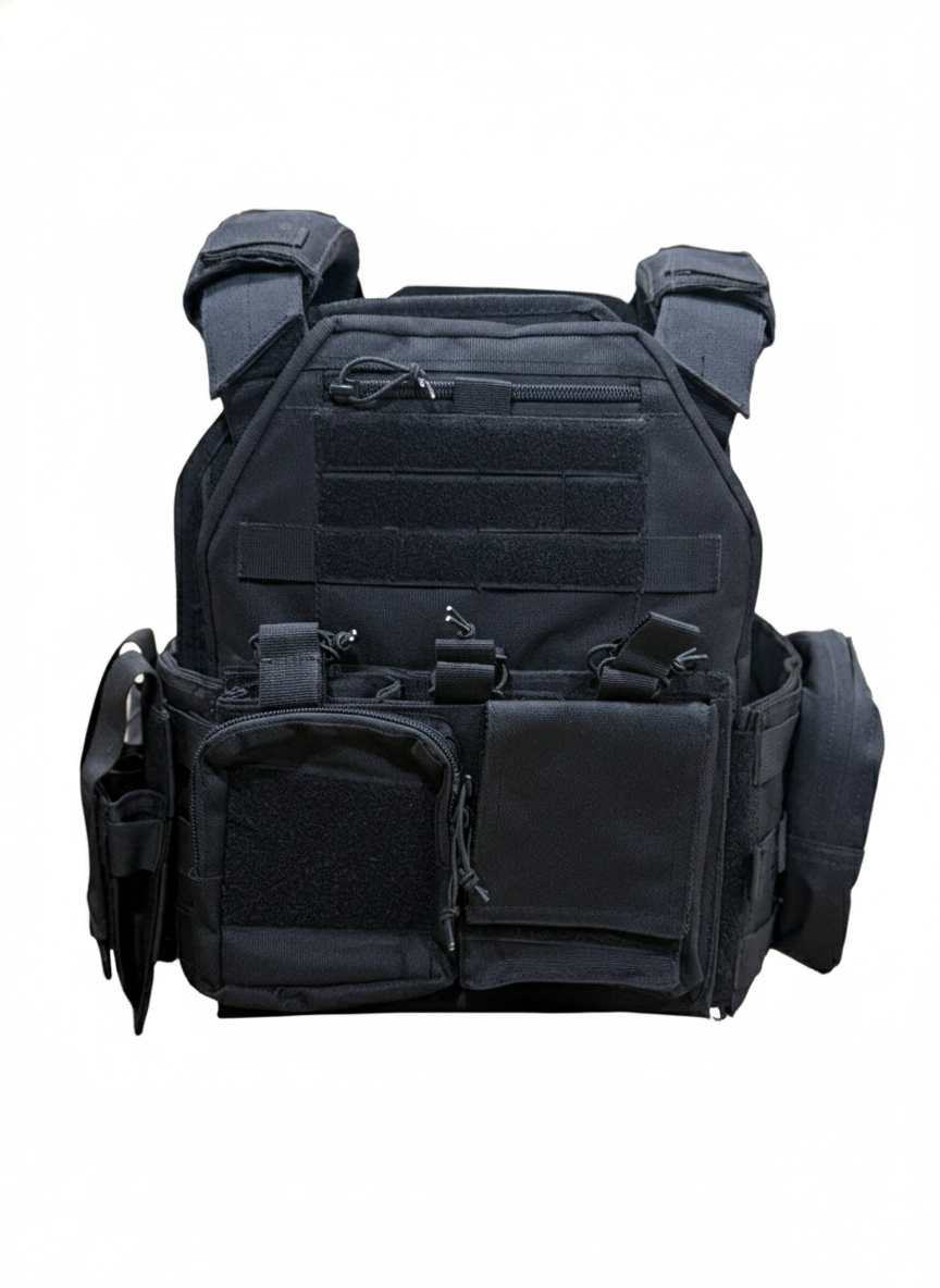 Full Assault Package Vest (FAPV) Gen5 Plate Carrier-Black-Advanced Padding