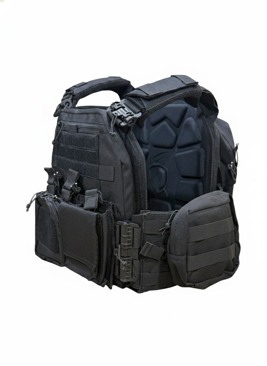 Full Assault Package Vest (FAPV-QR) Gen5 Plate Carrier-Black-Advanced Padding