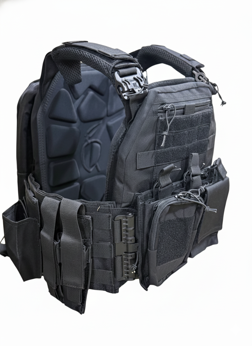 Full Assault Package Vest (FAPV-QR) Gen5 Plate Carrier-Black-Advanced Padding