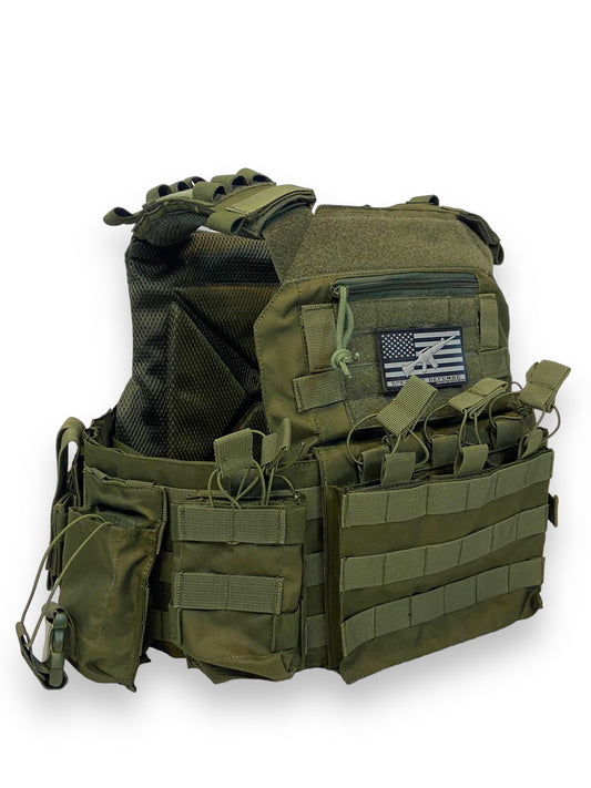 Army green plate carrier vest, specter defense plate carrier, usa plate carrier, olive green plate carrier, army plate carrier