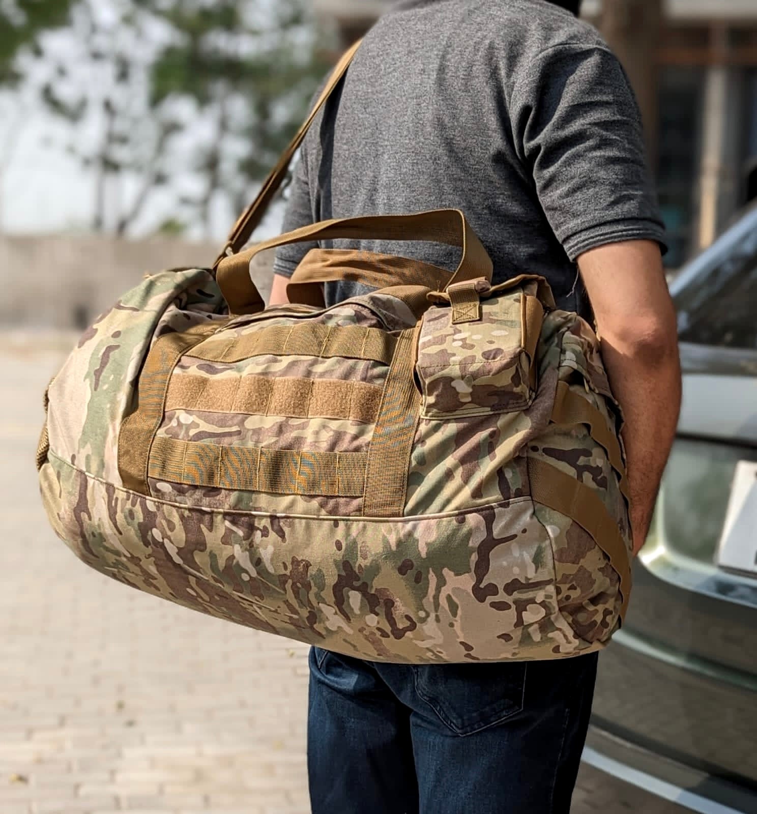 Duffel bag tan khaki for sale in pakistan, army bag for sale