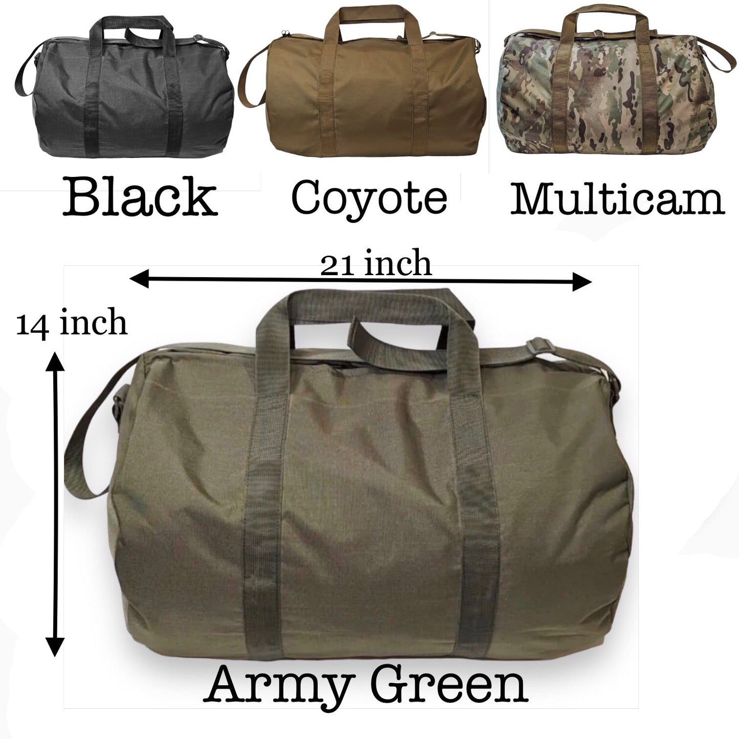 (20 Bags) Duffel Bag 21”x 14” 80L Coyote Brown